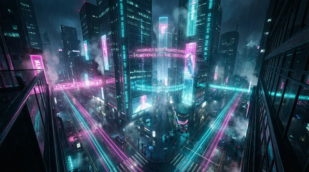 cydia打不开 竖屏短剧平台首页背景 - 赛博朋克都市夜景